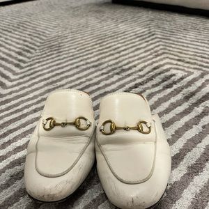White Gucci loafers size 38